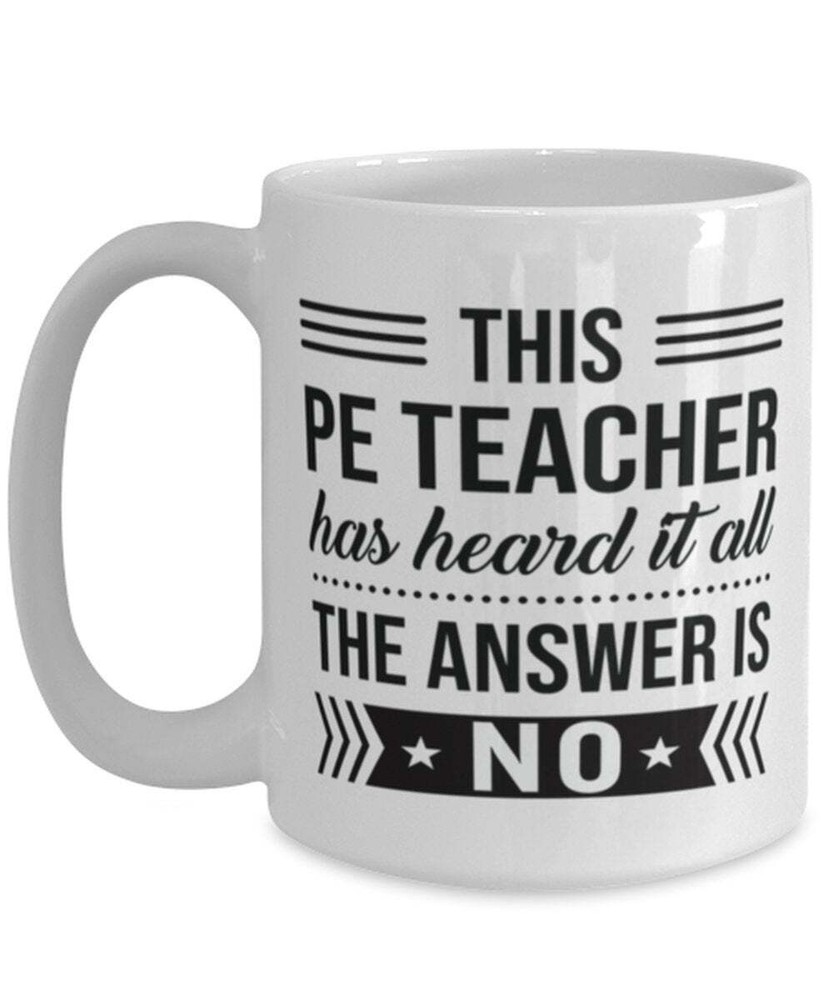 Pe Teacher Appreciation Gift Thank You Gift For Pe Teachers Funny Pe Teacher Mug