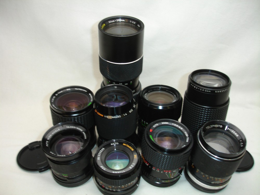 Canon FD mount lens lot of 9 for parts or repair 003
