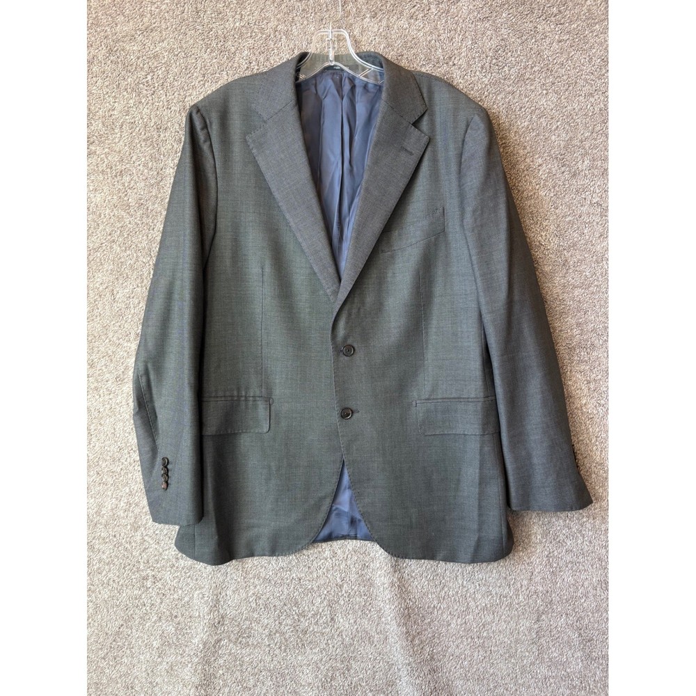 Suitsupply La Spalla Grey Super 150s E.Thomas Wool Blazer Sport Coat Mens 44R