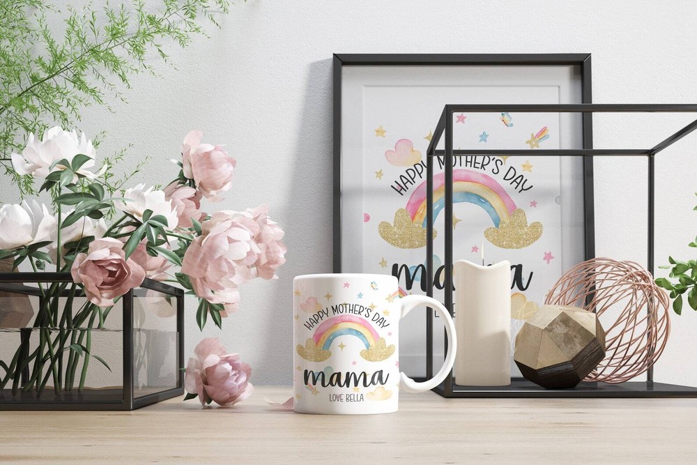 Happy Mother's Day Mug Custom Mug Rainbow Personalized Mother's Day Gift For Mum