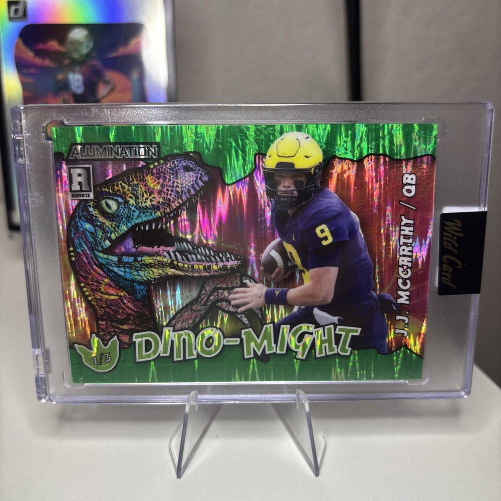 2023 Wild Card Alumination Dino-Might JJ McCarthy 1/3 Green 🔥