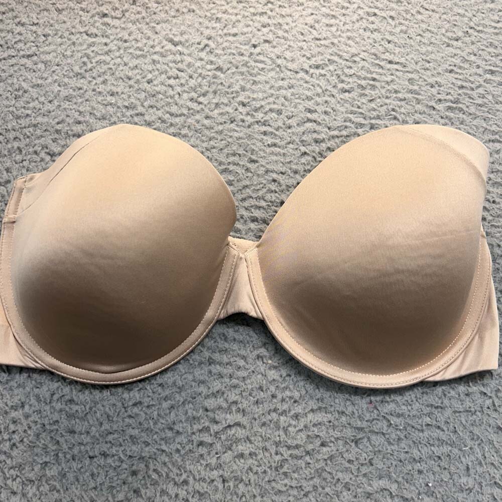 Maidenform Bra 36DD T-Shirt Bra 69001 Strapless Beige