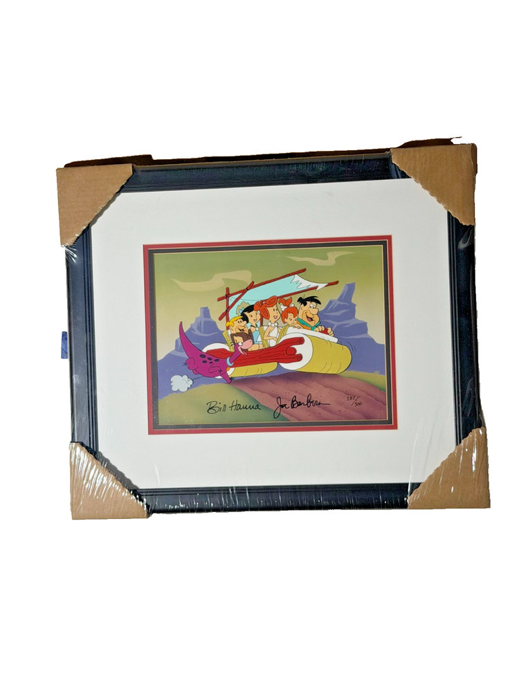 Hanna Barbera Signed Limited Edition Animation Art Cel SUNDAY DRIVE Flintstones