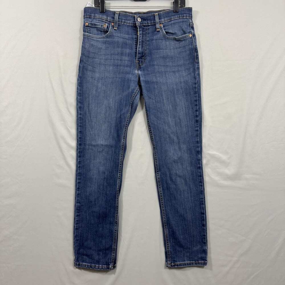 Levis 511 Jeans Mens 33x32 Blue Denim Slim Fit Stretch Tapered Leg Classic