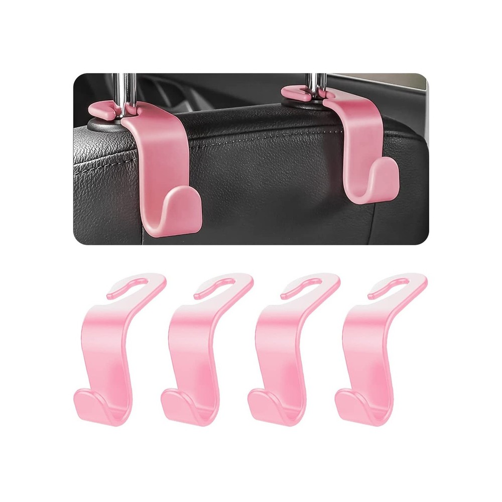Car Back Seat Headrest Hooks 4PCS Vehicle Organizer Hanger for Storage