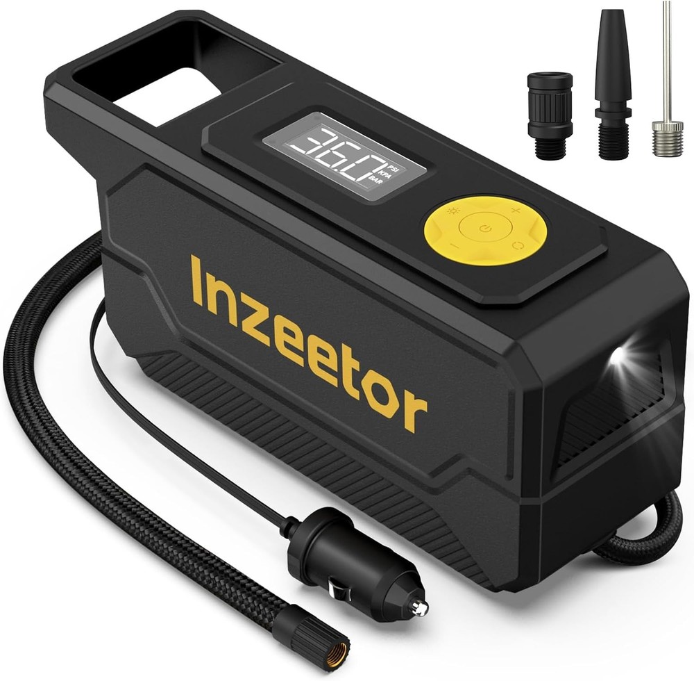 150 PSI Tire Inflator 12V DC Portable Air Compressor Auto Shutoff Pump