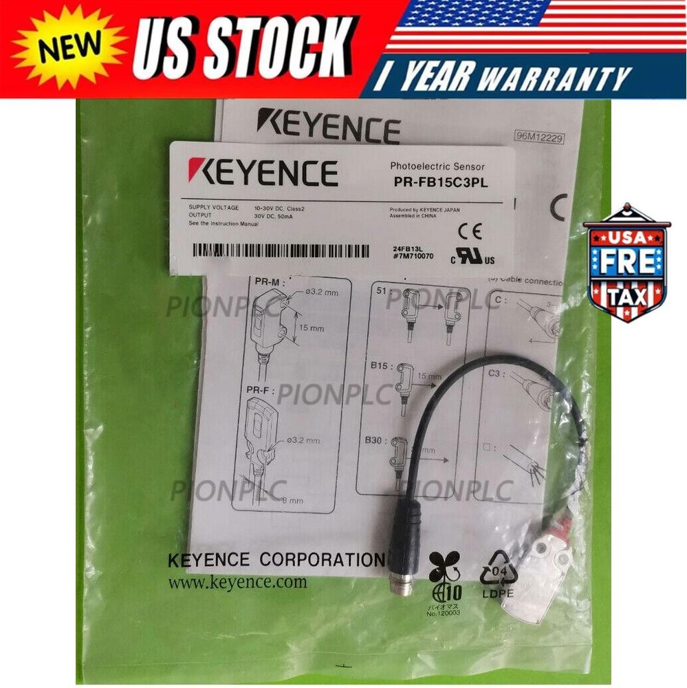 1PC New Keyence PR-FB15C3PL Photoelectric Sensor Switch PRFB15C3PL US Free TAX
