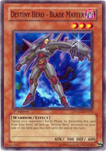 Destiny Hero Blade Master POTD-EN015 Common 1st Edition Near Mint YuGiOh Card