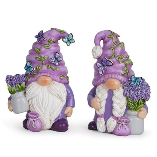 2PCS Lavender Dream Gnome Set - Purple Fragrance Wonderland Journey Spring
