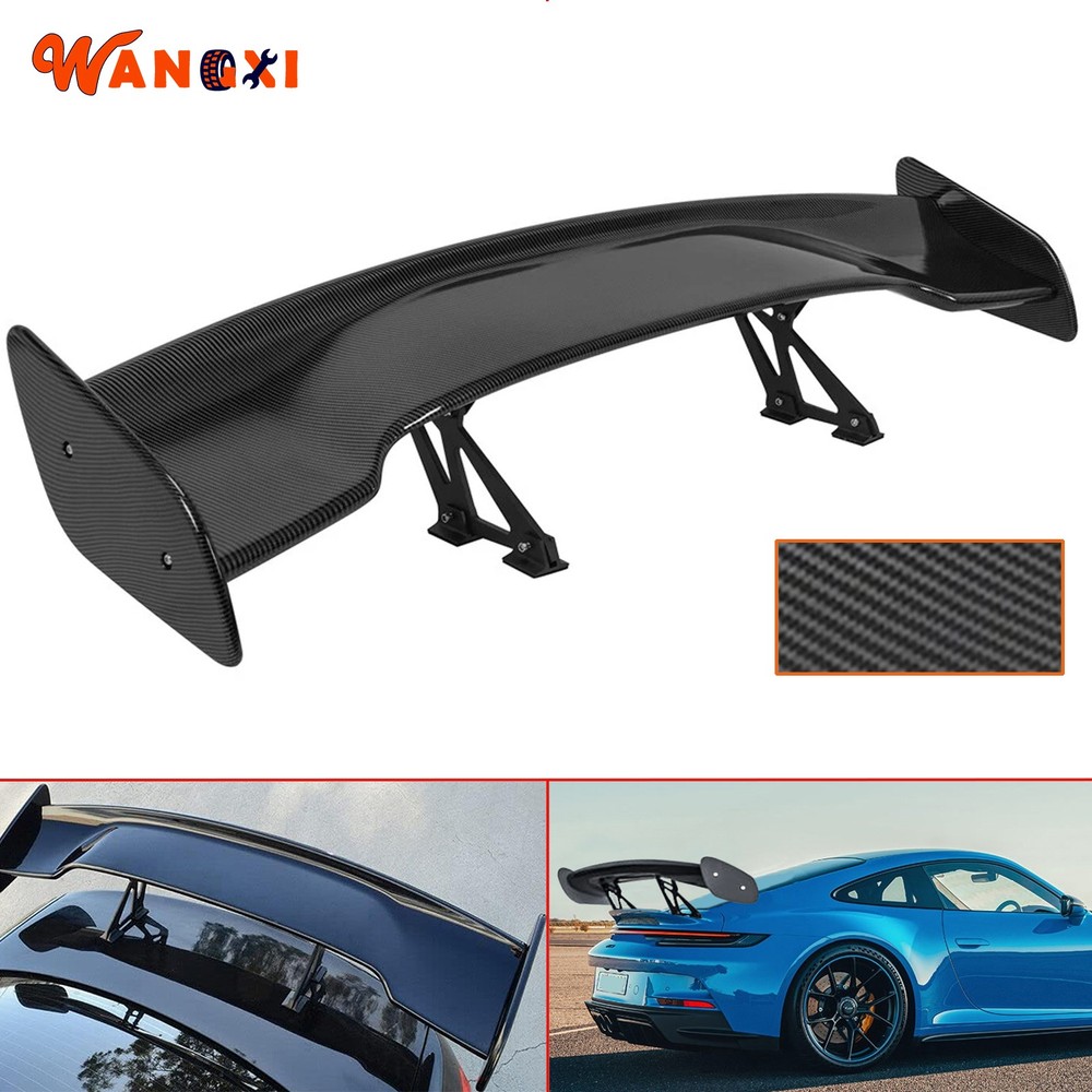 Carbon Fiber GT Style - Universal Adjustable 47 Inch Rear Trunk Spoiler Wing ABS