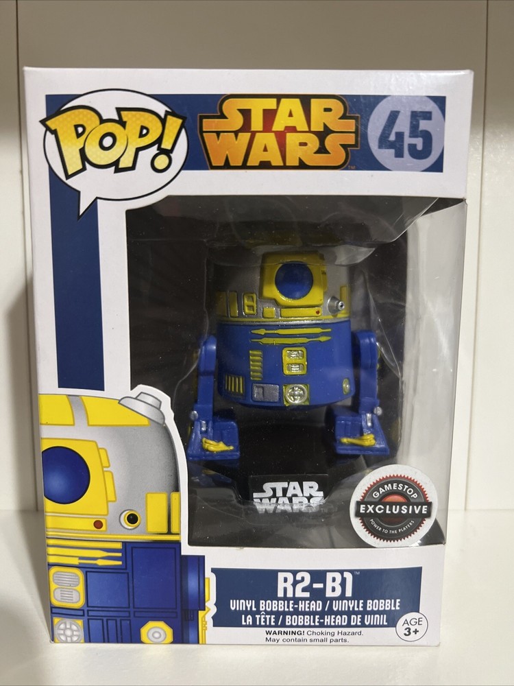 💫🌟 Rare Collectible Gift Funko Pop! Star Wars R2-B1 Vinyl Bobble-Head #45