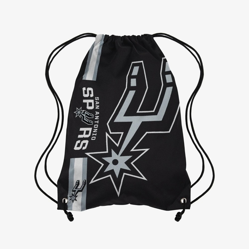 San Antonio Spurs Back Pack/Sack Drawstring Bag NEW Cinch Backpack Side Stripe