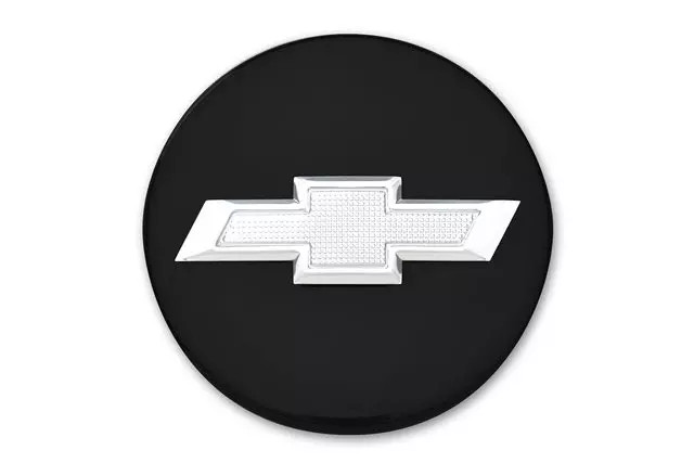 Genuine GM Button Style Center Cap in Black with Silver Bowtie Logo 23115617