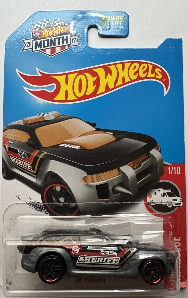 2017 Hot Wheels HW Rescue 1/10 Treasure Hunt HW Pursuit Diecast Car