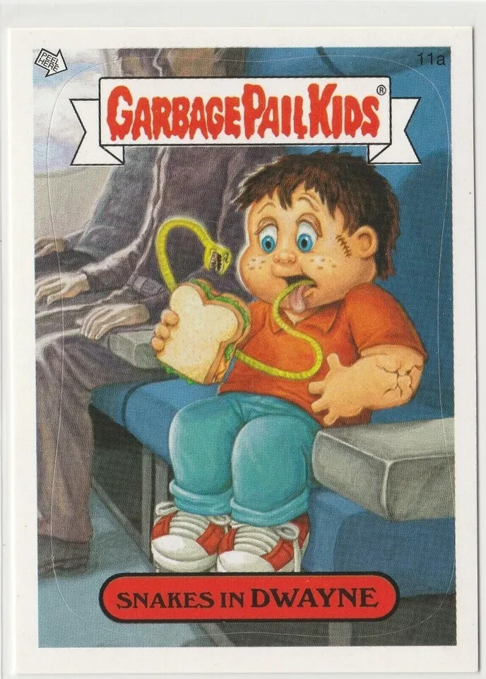 Dwayne Johnson Snakes Garbage Pail Kids GPK 2007 ANS6 Series 6 Card