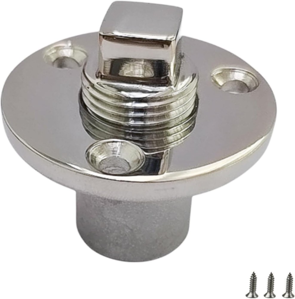 Stainless Steel 316 Boat Garboard Drain Plug Marine Bilge Plug Kit with Screw...