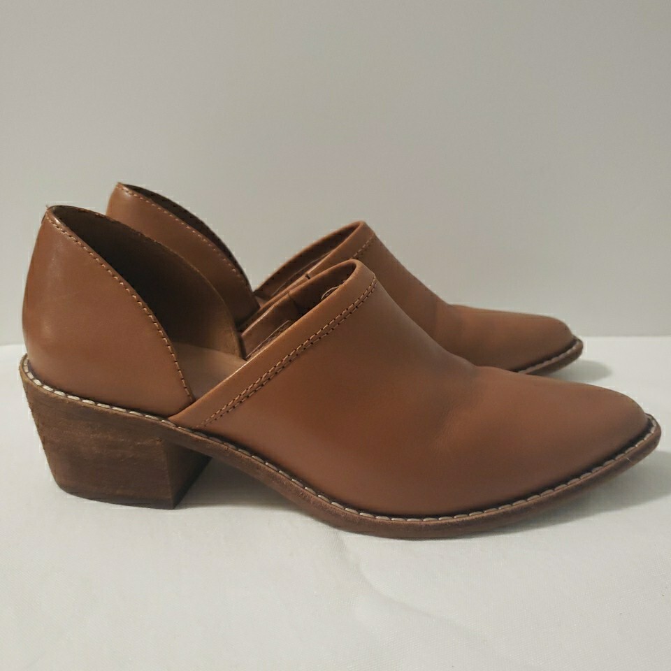 Madewell Women's Brady Brown Leather Ankle Slip-On Booties Size 7