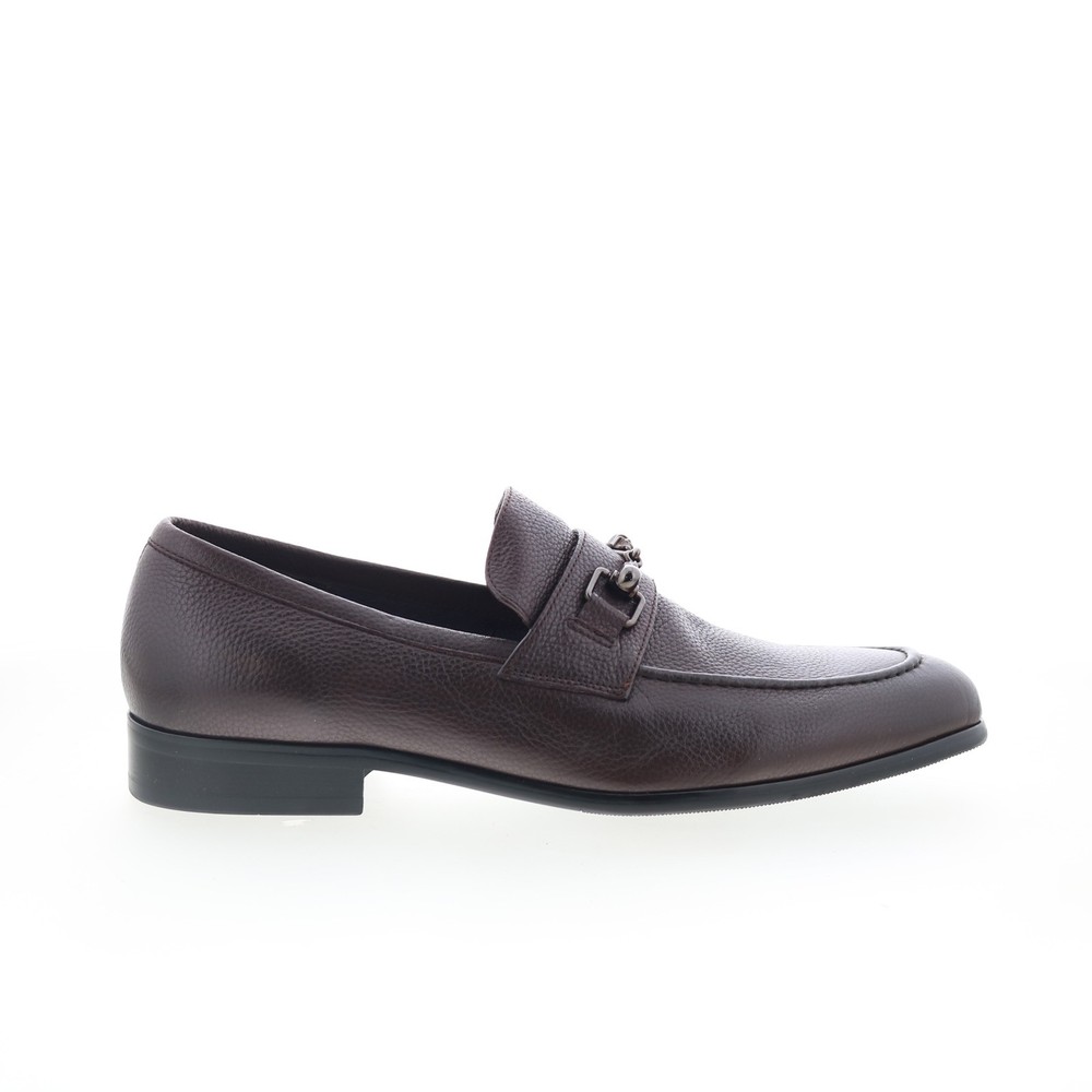 Robert Graham Divan RG5862S Mens Brown Leather Loafers & Slip Ons Casual Shoes 9