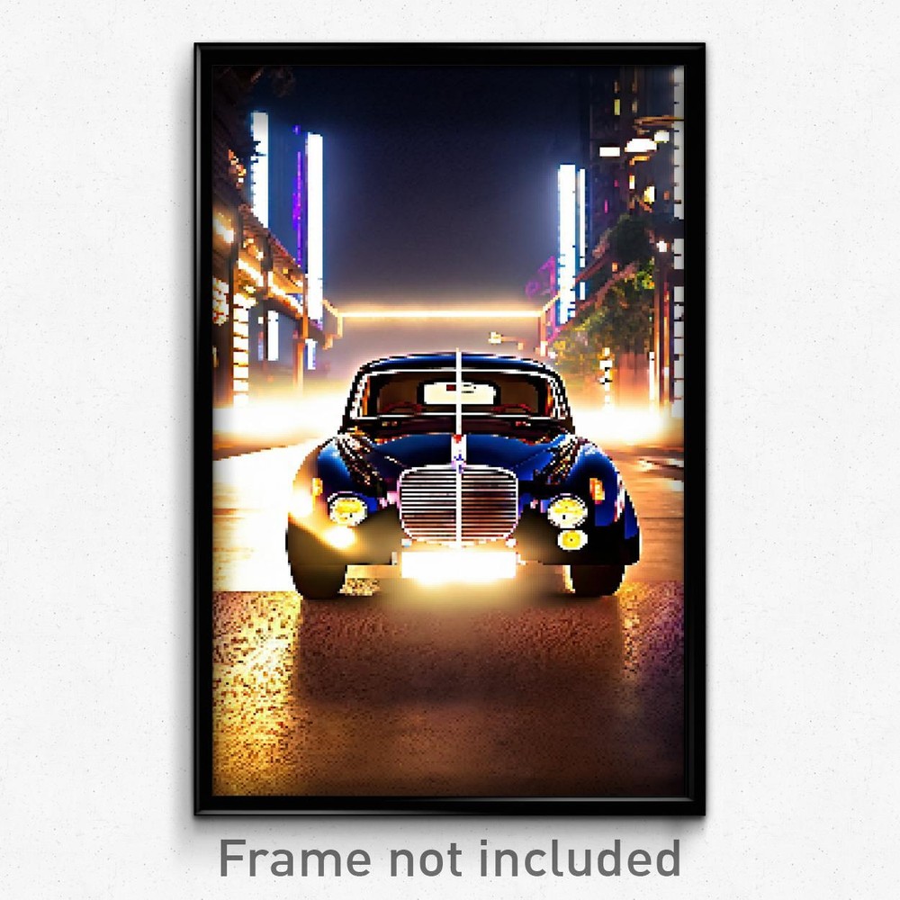 8-Bit Psychedelic Pixel Art Poster of Austin – Trippy Video Game Print