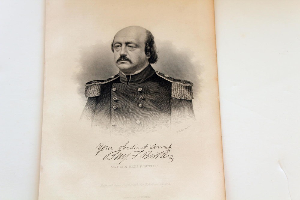 1866 Original Civil War Steel Engraving of Major General Butler