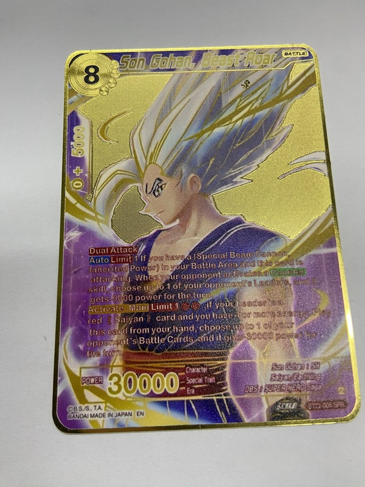 Son Gohan,Beast Roar Metal Dragon Ball Card-Collectible Display Gift