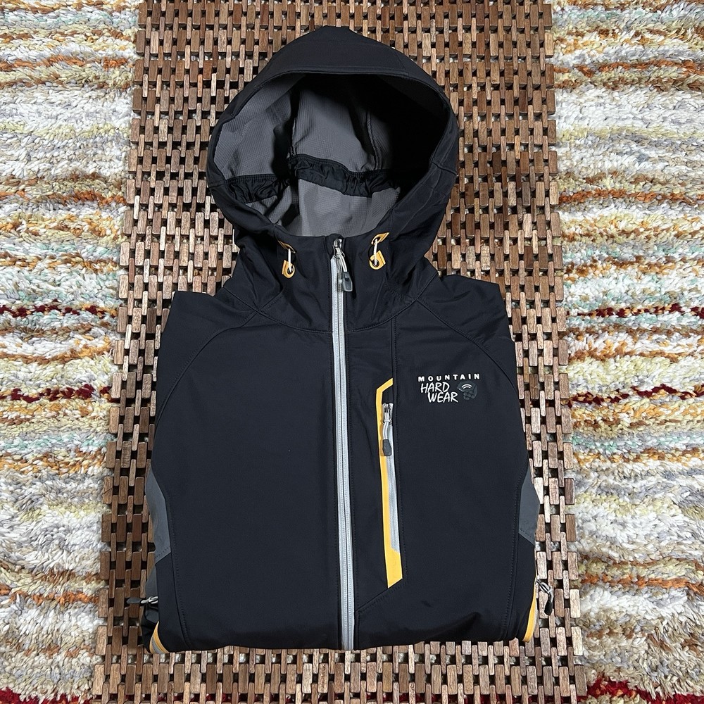Mountain Hardwear Stretch AirShield Hoody Hoodie Soft Shell Jacket Black Medium
