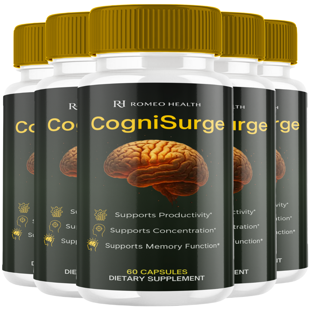 CogniSurge Brain Health & Memory Support (5 Bottle)