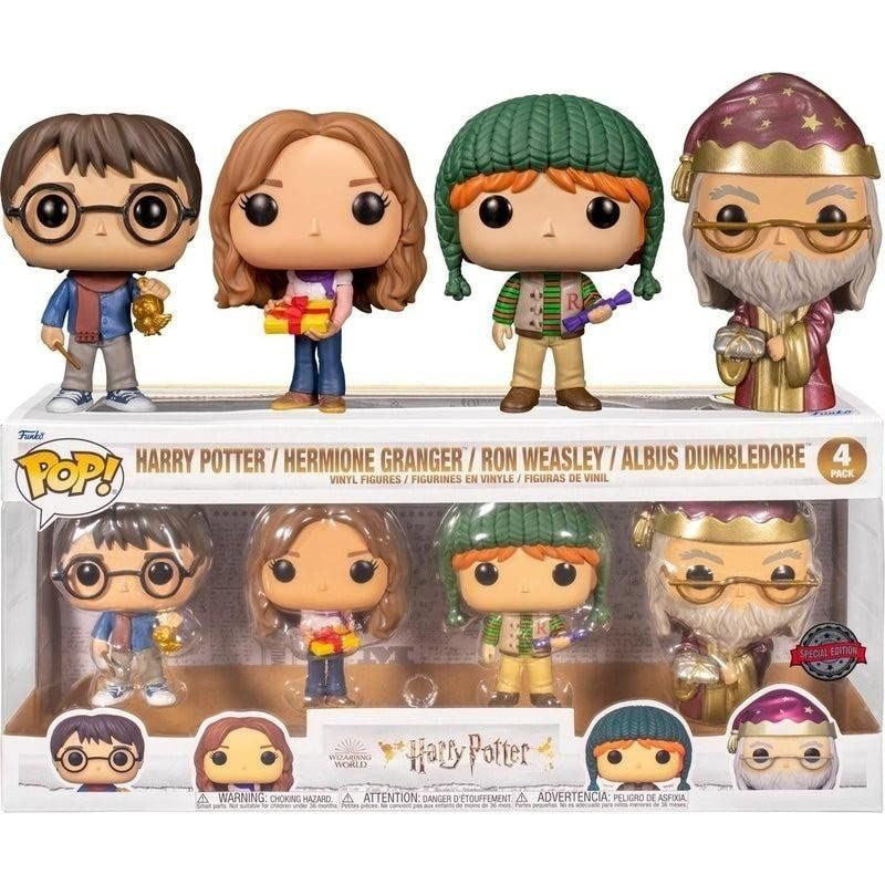 Funko POP Harry Potter 4-Pack with Harry Hermione Ron and Albus Dumbledore