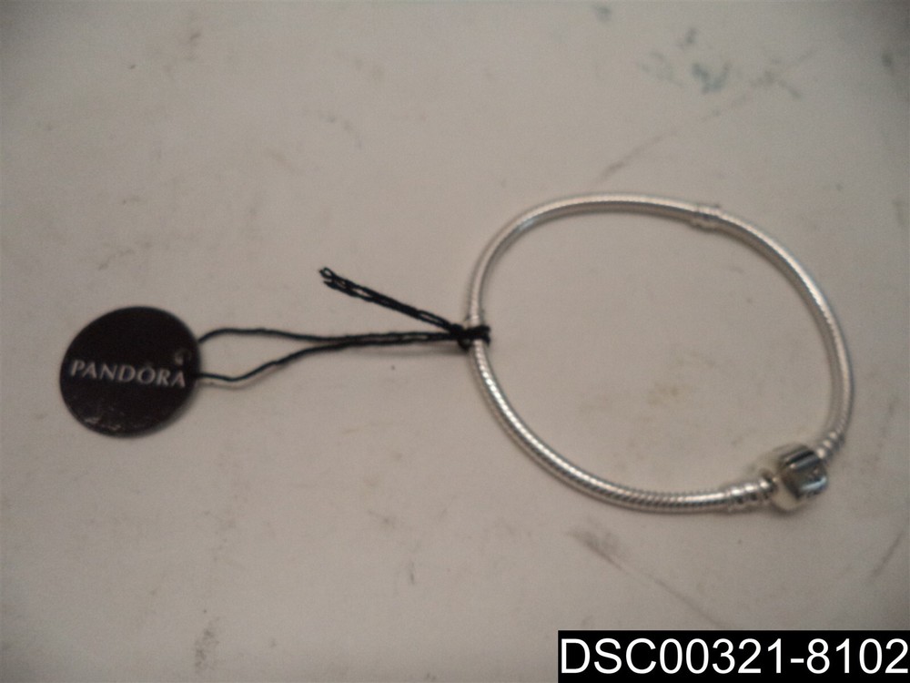 Authentic Pandora Sterling Silver Barrel Clasp Bracelet 590702HV