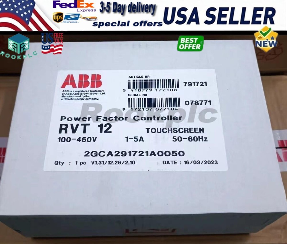 1PC New ABB RVT-12 2GCA291721A0050 POWER FACTOR CONTROLLER Expedited Shipping