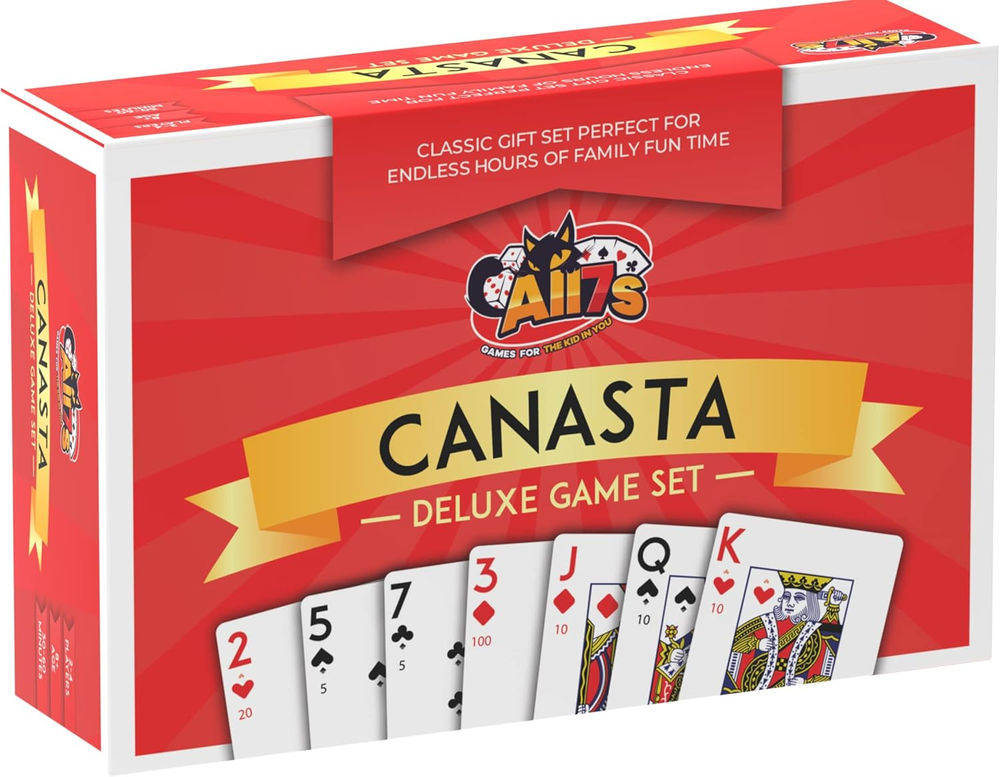 Deluxe Canasta Cards Set with Point Values, the Classic Card Games for Adults an