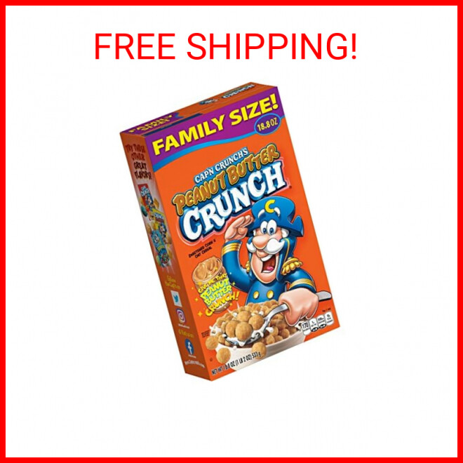 NEW Cap'n Crunch Cereal Peanut Butter 18.8oz Box Packaging May Vary