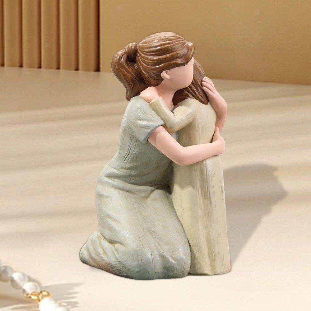 Mother and Daughter Statue Decorative Figurine Art Crafts Figure Sculpture