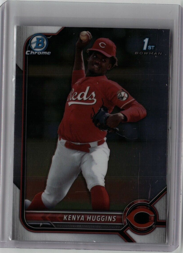 KENYA HUGGINS ROOKIE 1ST BOWMAN CHROME BDC-140 CINCINNATI REDS 2022 FREE SHIP
