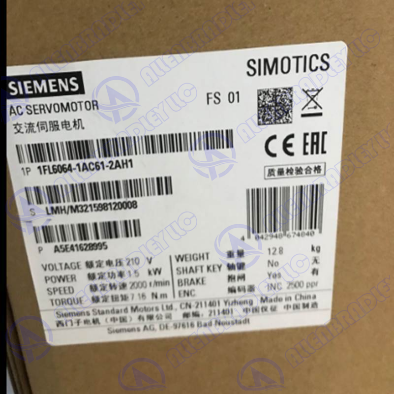 1FL6064-1AC61-2AH1 Siemens Servo Motor Expedited Shipping Spot Goods GQZ1