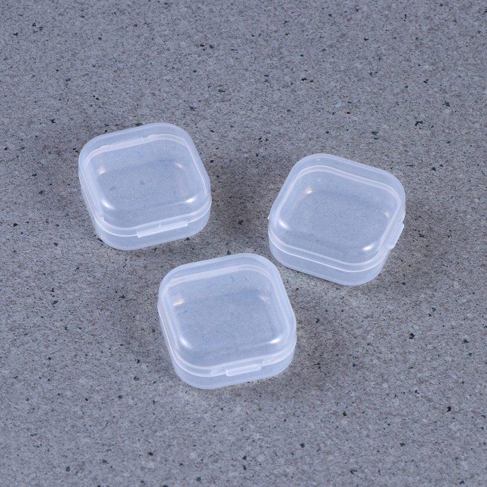 24-Piece Small Plastic Storage Box Set - Clear Square & Rectangular Organizer Bins