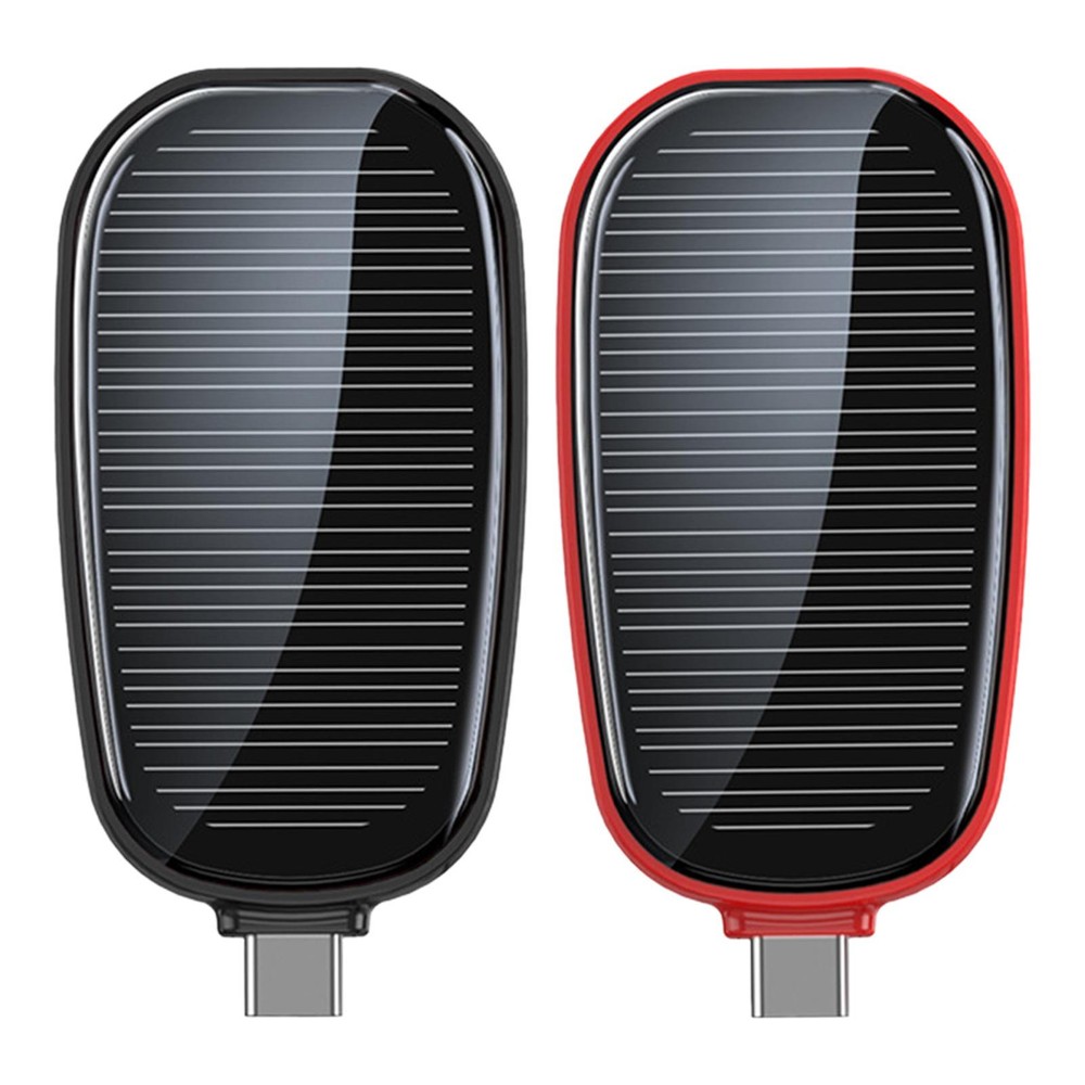 Mini Solar Power Bank Portable Keychain Powerbank For Cell Phone TYPE-C 1200mAh