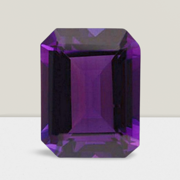 Amethyst Octagon Cut Gemstone 5 Cts - 12x10 mm Lustrous Loose Gem