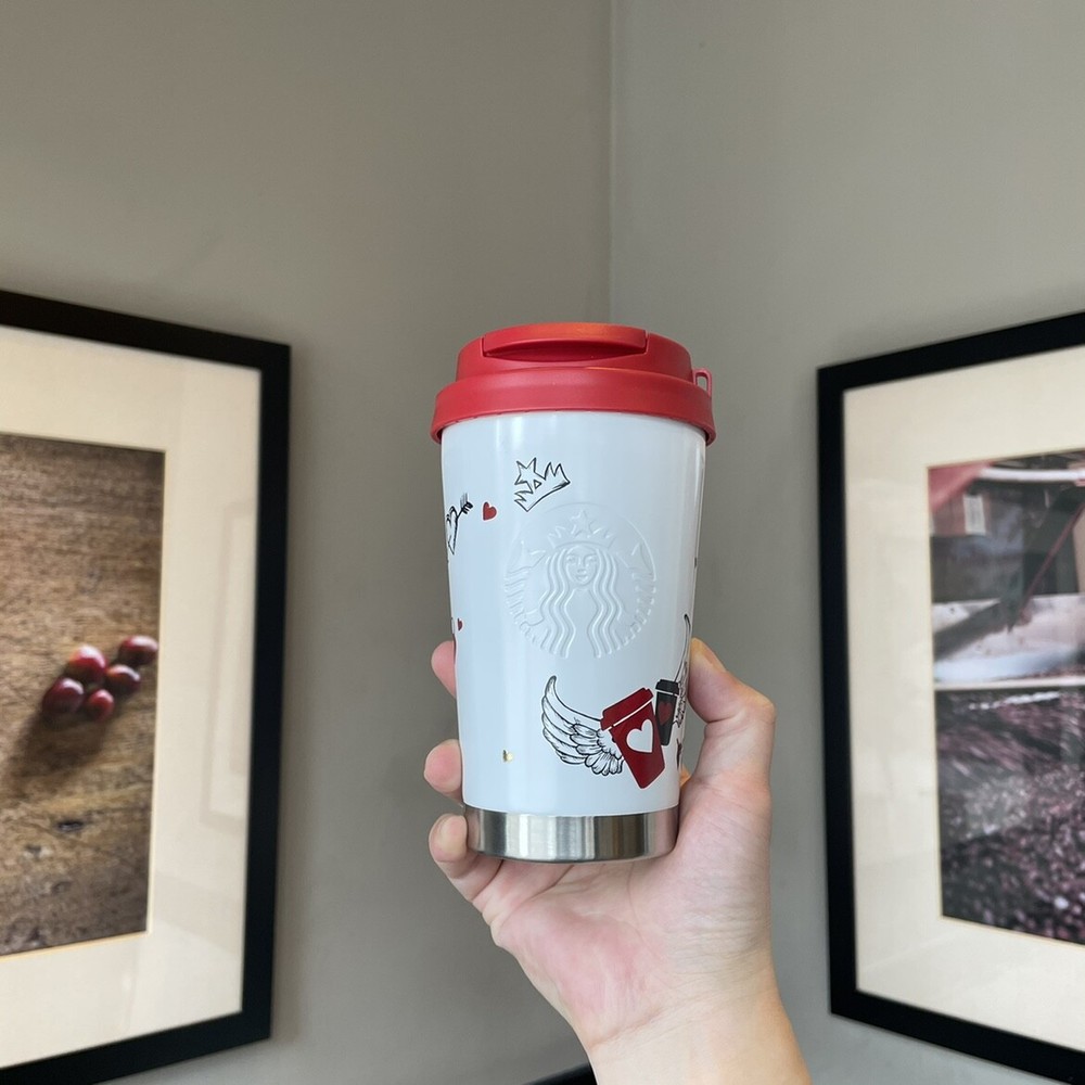 New 2022 China Starbucks Valentine's Day Meet Match Scrawl 12oz SS Tumbler