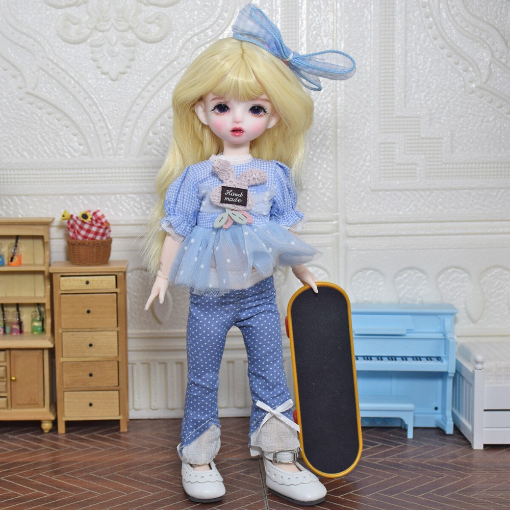 12-Inch Girl Doll Set with Clothes, Shoes, and Face Makeup Toys-image