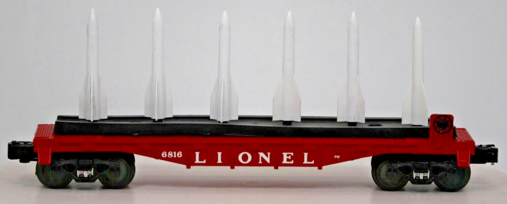 ✅LIONEL FLAT CAR W/ MISSILES 6-6816! POSTWAR Custom O GAUGE 0-27 1:48 Military