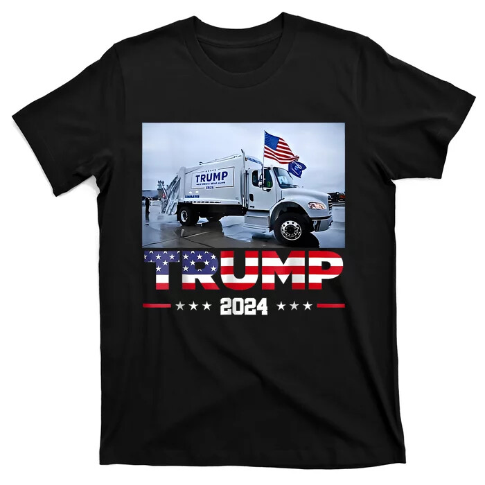 T-Shirt Donald Trump Rides Garbage Truck Garbage Truck Trump 2024 Unisex