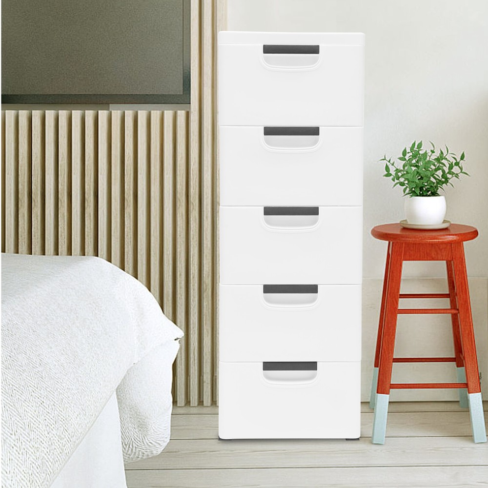 Tall Closet Drawer Organizer with Vertical Storage Tower for Clothes