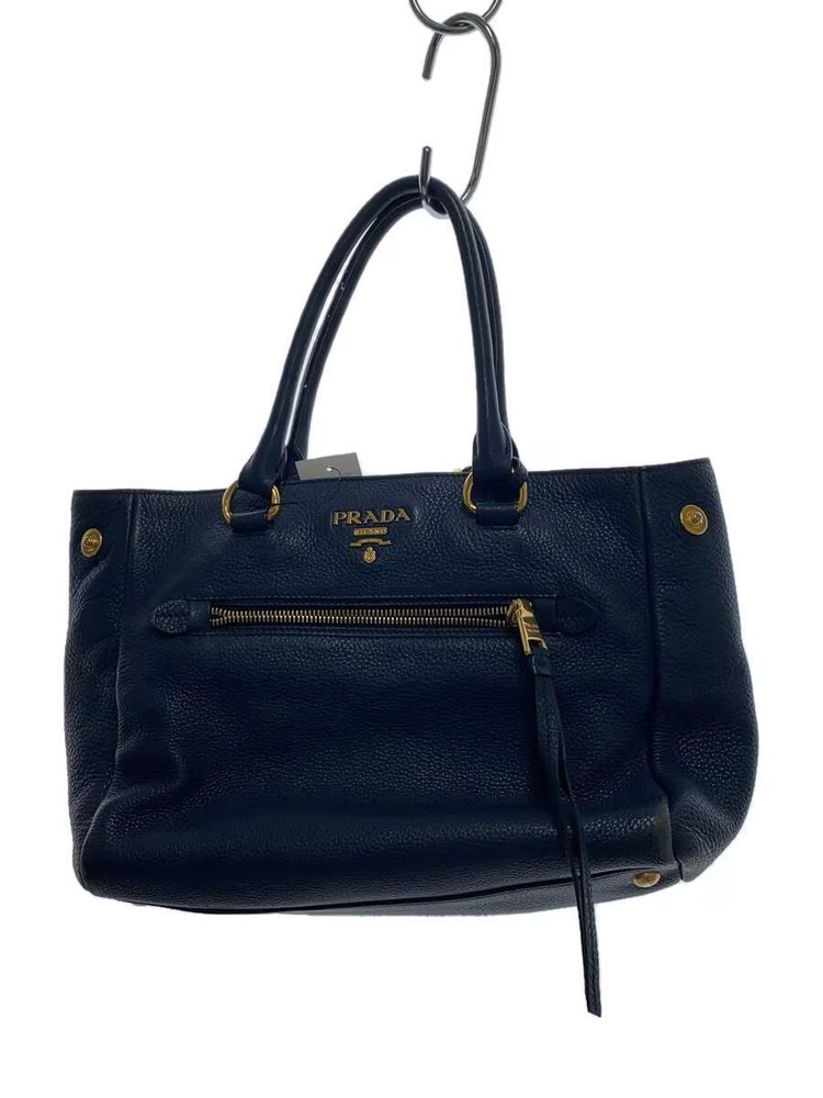RARE Prada Leather Shoulder Bag in Navy Blue NVY