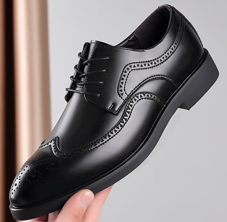 Men's Faux Leather Lace Up Carved Brogue Casual Formal Outdoor Shoes Spring Fall