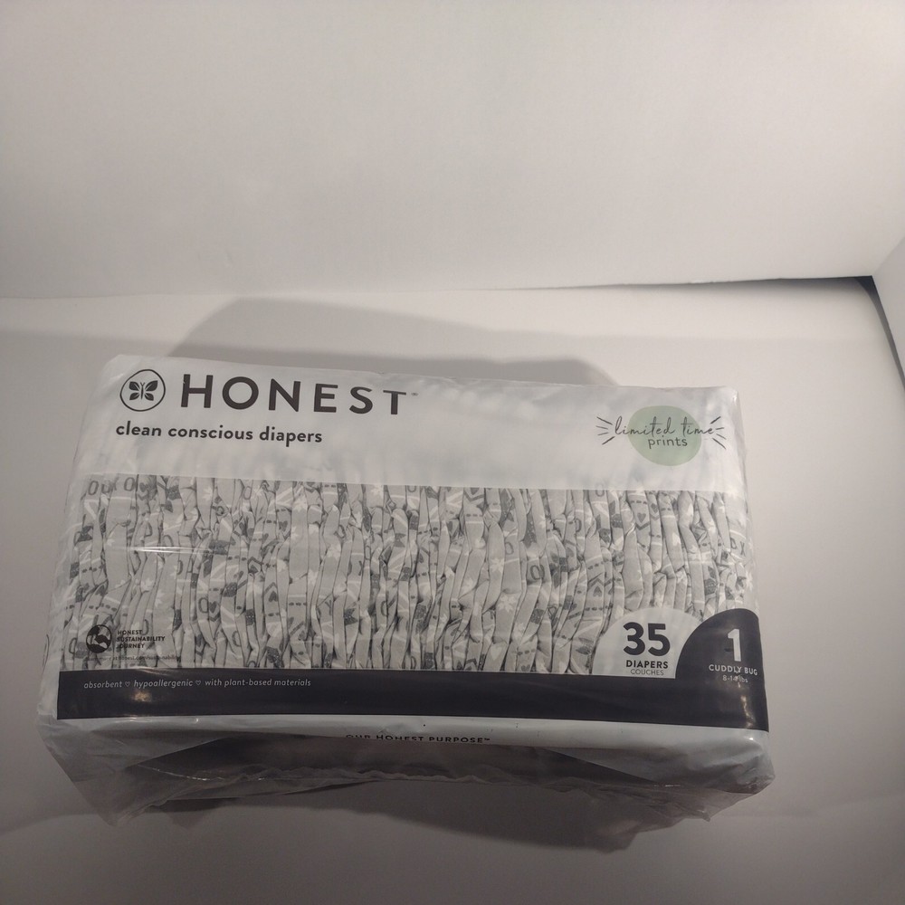Honest Clean Conscious Diapers Limited Time Winter Print 35 Count Size 1-image