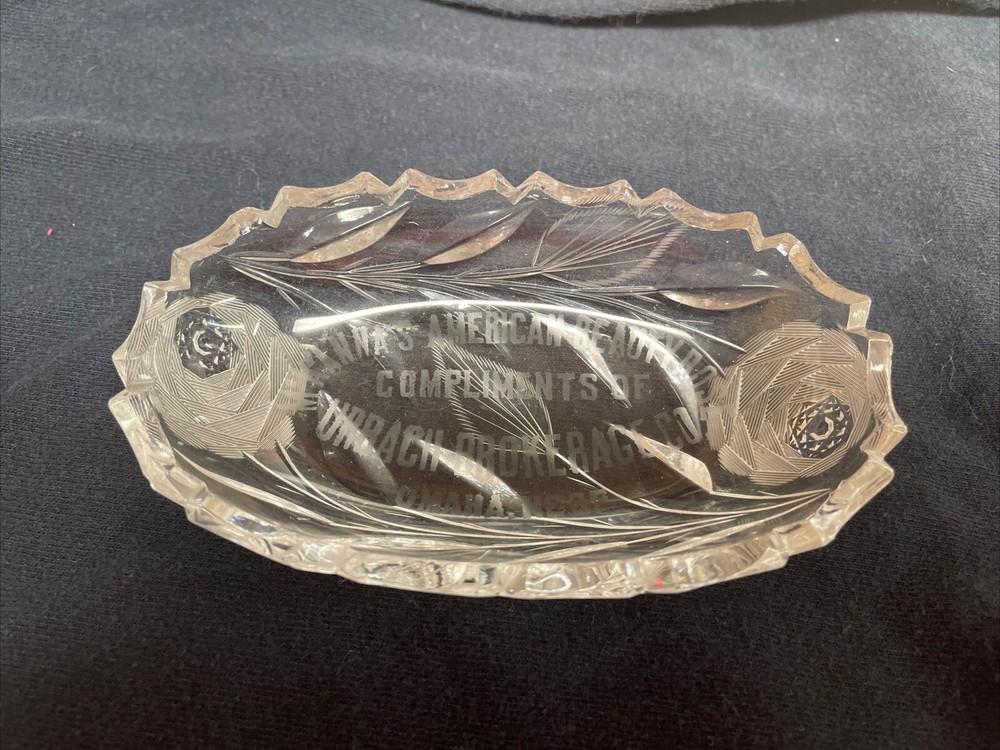 Reach Brokerage Co Omaha Ne Vintage Crystal Dish