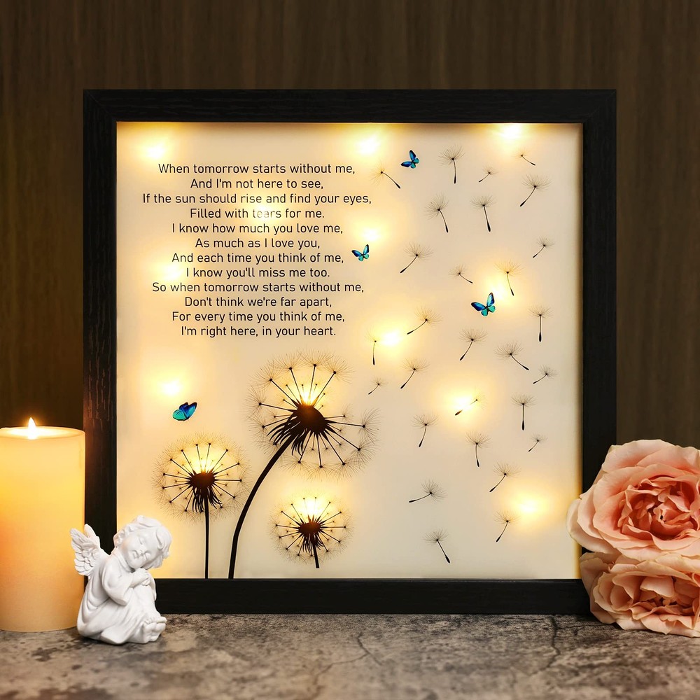 Memorial Gifts LED Shadow Box - Sympathy Gifts for Loss of Mother, Father & L...