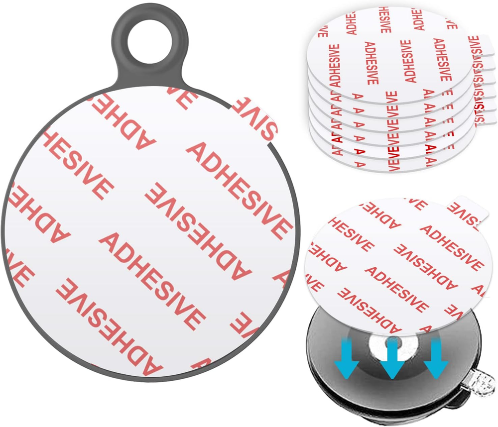 6 Pcs Clear Adhesive for Suction Cup Dashboard Phone Mount - Easy to Use, High B