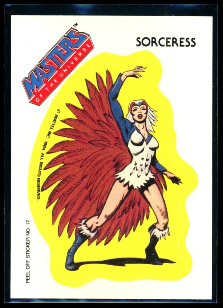 1984 Masters of the Universe Sorceress Sticker #17 NM C2